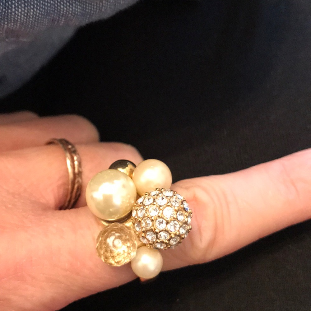 J.Crew pearl cluster ring